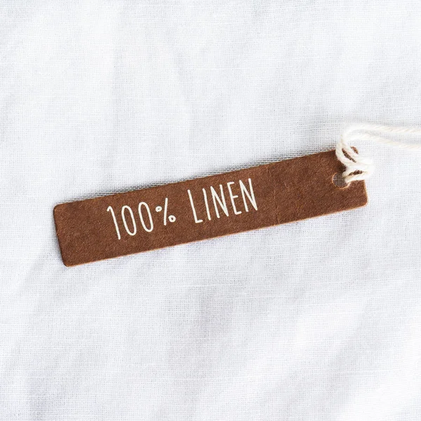 Szerves Fehér Len Textúrája 100 Ágyneművel — Stock Fotó