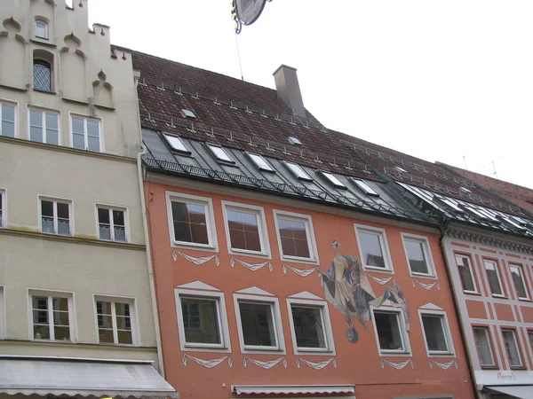 Krása Staré Domácí Architektury Malé Německé Město Füssen — Stock fotografie