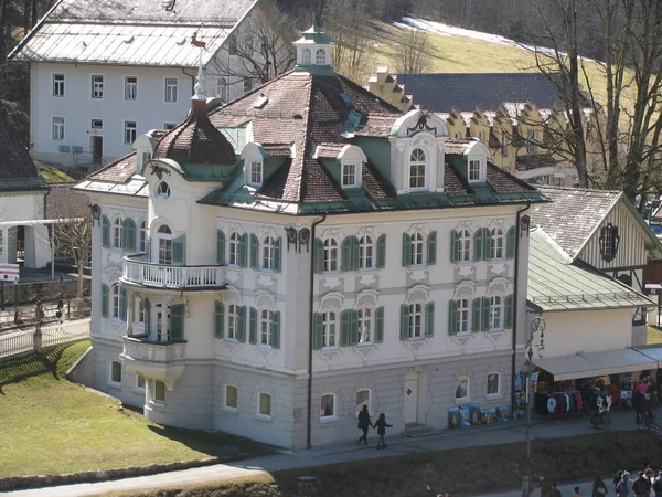 Schwangau Est Appelé Village Des Châteaux Royaux Est Situé Sous — Photo