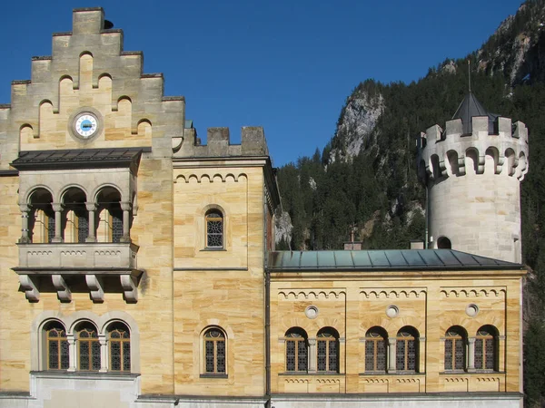 Neuschwanstein Dos Castelos Palácios Mais Famosos Europa — Fotografia de Stock
