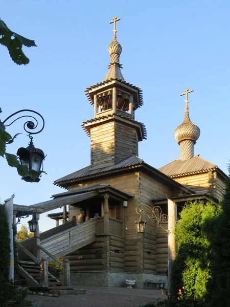 Ρωσία Επαρχιακή Πόλη Της Borovsk Ξύλινη Εκκλησία Στο Borovsk — Φωτογραφία Αρχείου