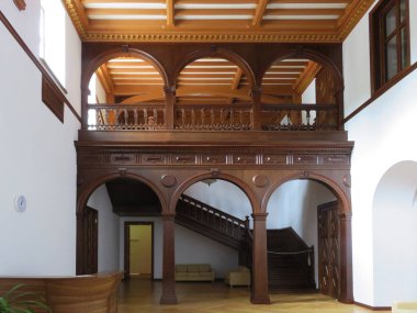 Rusya. Sherbatov'ın Emlak. İngiliz tarzı güzel bir kalede. İç Dekorasyon.                               