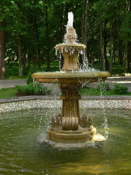 Rusya Sherbatov Emlak Ngiliz Tarzı Güzel Bir Park Çeşme — Stok fotoğraf