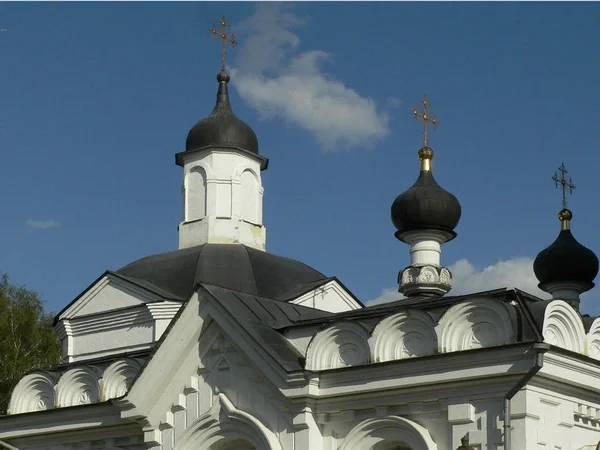 Tarusa Simple Provincial Town Bank Oka River Church Resurrection — Stock Photo, Image