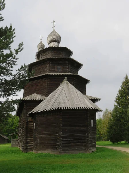 Veliky Novgorod Museum Des Russischen Lebens Vitoslavlitsy Von Verschiedenen Orten — Stockfoto