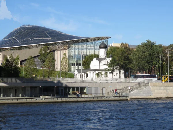 Moskau Der Zaryadye Park Erhaltene Alte Gebäude Stadtpanorama — Stockfoto