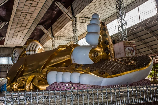 Die Kolossale Statue Des Liegenden Buddha Bago Myanmar — Stockfoto