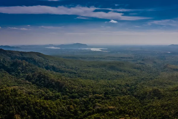 Een Panoramisch Uitzicht Omgeving Van Taung Kalat Voetstuk Hill Buurt — Stockfoto