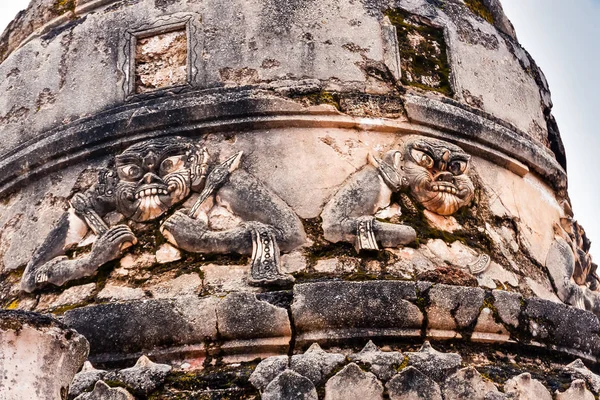 Shwe Inn Deine Pagode Ein Fragment Des Äußeren Einer Stupa — Stockfoto