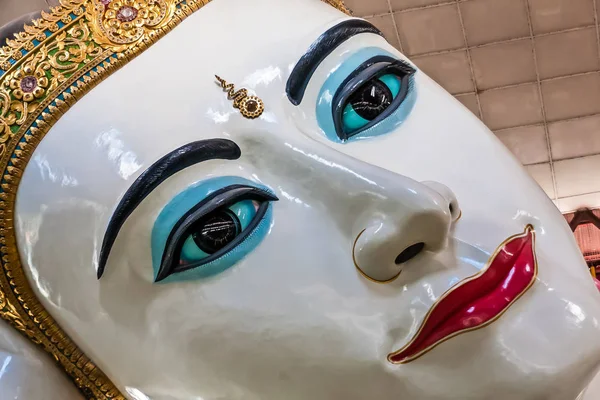 Face Reclining Buddha Chauk Htat Kyi Pagoda Yangon Myanmar — Stock Photo, Image