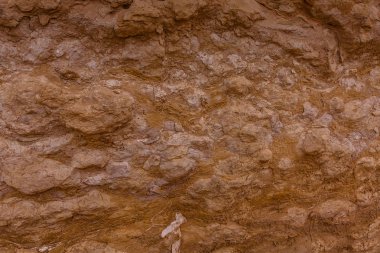 Riyad, Suudi Arabistan yakınlarındaki çölde tipik kireçtaşı denudasyonu yakın çekim