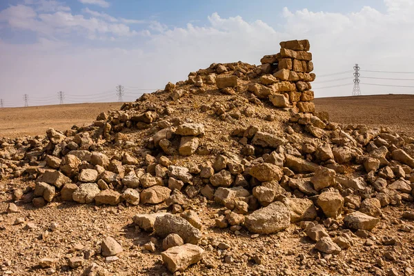 サウジアラビア リヤド州 Jifan 要塞付近の荒廃した前哨基地 — ストック写真