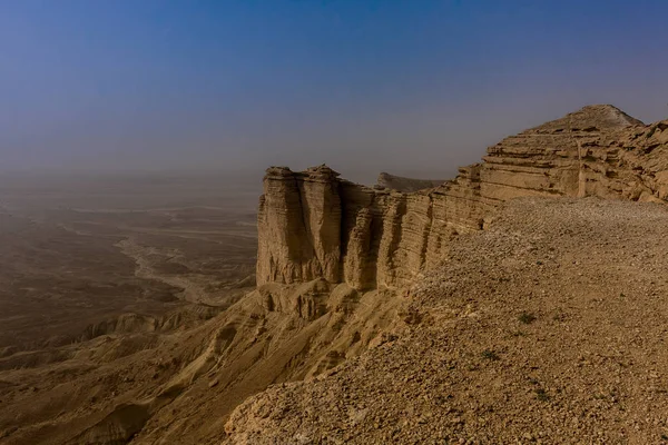 Dünya Nın Kenarı Riyad Suudi Arabistan Yakınlarındaki Popüler Bir Turistik — Stok fotoğraf