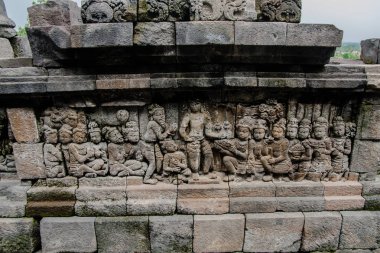 Borobudur Tapınağı dış bölümü, Yogyakarta, Endonezya