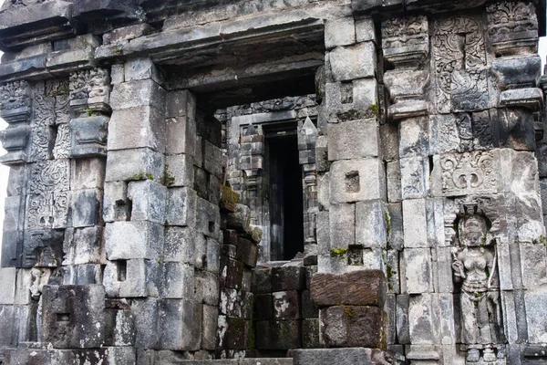 Ein Fragment Des Candi Sewu Sewu Tempel Außen Mit Einem — Stockfoto