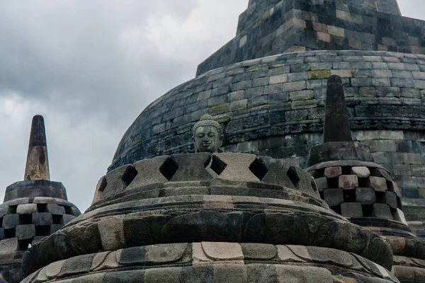 Perforated Stupas Top Borobudur Temple Yogyakarta Indonesia — Stock Photo, Image