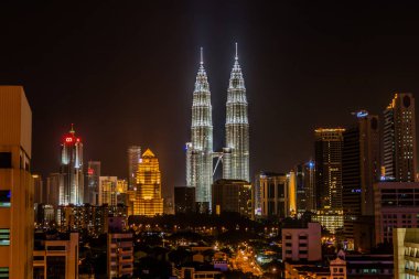 Kuala-Lumpur'un gece manzarası