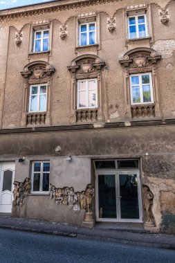 Poysdorf, Avusturya'da evin cephe duvarı dekoru