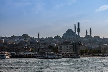 Rüstem Paşa Camii ve Süleymaniye Camii ile Eminönü semtinin manzarası, İstanbul