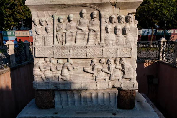 Der Sockel Des Obelisken Des Theodosius Istanbul — Stockfoto