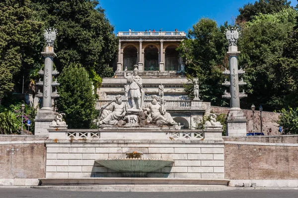 Fountain Goddess Rome Located Piazza Del Popolo Foot Pincio Gardens — Stock Photo, Image