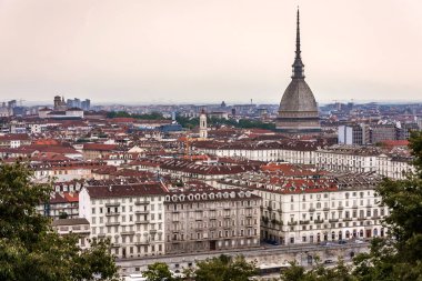 Köstebek Antonelliana ile Torino'nun havadan görünümü