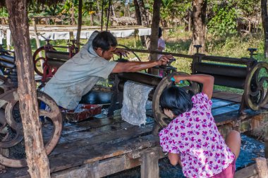 Myanmar'da el yapımı doğal sakız üretimi