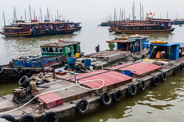 Boten Pier Long Bay Long Vietnam — Stockfoto