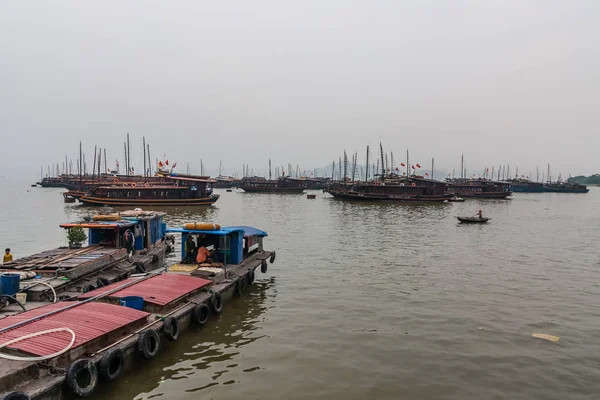 Boten Pier Long Bay Long Vietnam — Stockfoto