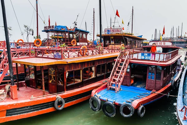 Toeristische Cruise Boten Long Bay Long Vietnam — Stockfoto