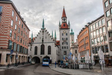 Old Town Hall, Münih, sabahın erken saatlerinde