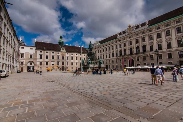 Praça Castelo Interior Palácio Hofburg Com Monumento Kaiser Franz — Fotografia de Stock