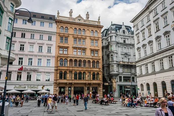 Graben Una Las Calles Más Famosas Del Primer Distrito Viena — Foto de Stock