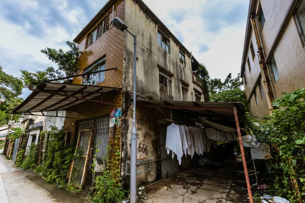 Casas Abandonadas Aldeia Despejada Pescadores Wan Hong Kong — Fotografia de Stock