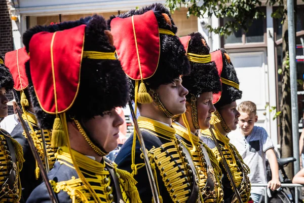 Королівський Голландський Гусари Марширують Параді 2018 День Ветеранів Гаазі — стокове фото