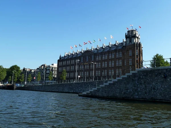 Shipping House Scheepvaarthuis Edificio Extremo Occidental Waalseiland Cerca Del Puerto — Foto de Stock