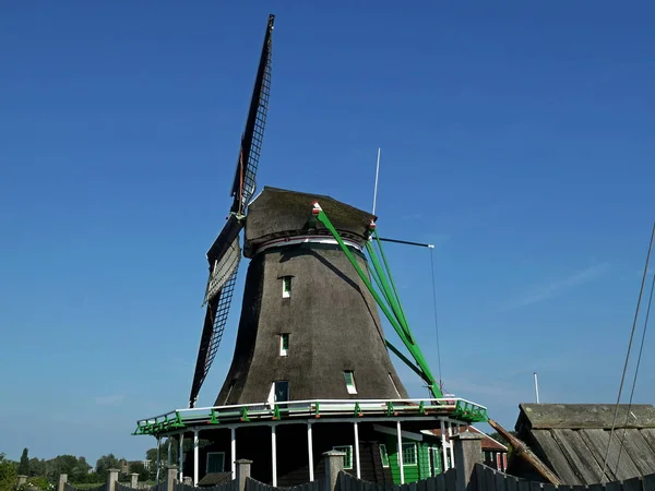 Berömda Väderkvarnar Zaanse Schans Nederländerna — Stockfoto