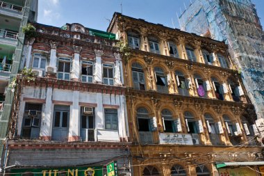 Yangon'daki tarihi merkezin sömürge mimarisi