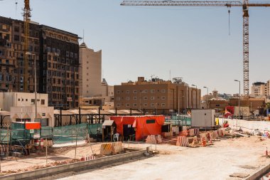 Al Murabba mahallede Riyad Metro proje inşaat alanı