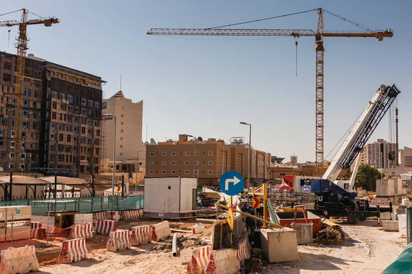 Al Murabba mahallede Riyad Metro proje inşaat alanı