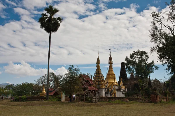 Pagodas Sagar Village Samkar Taunggyi Myanmar — Stock Photo, Image