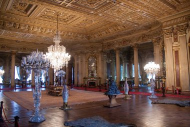 The opulent interior of Dolmabahce Palace, Istanbul clipart