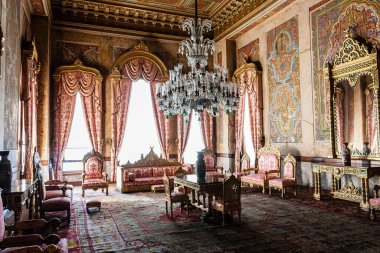 Beylerbeyi Sarayı 'nın zengin iç mekanı, İstanbul