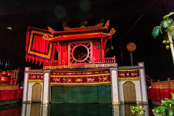 Escenario Thang Long Vietnamese Water Puppet Theatre Hanoi —  Fotos de Stock