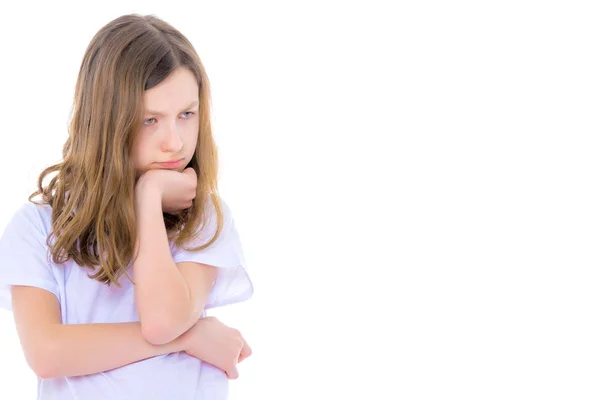 Porträt eines kleinen Mädchens in Nahaufnahme. — Stockfoto