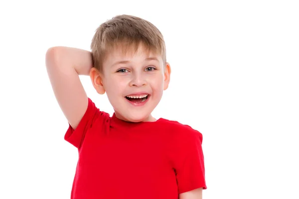 Schöner kleiner Junge lacht. — Stockfoto