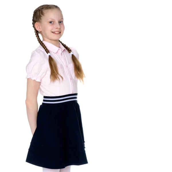 Portrait of a little girl close-up. — Stock Photo, Image