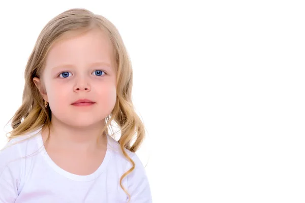 Ritratto di una bambina primo piano. — Foto Stock