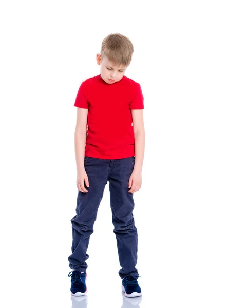 The little boy is thinking. — Stock Photo, Image