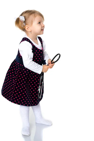 Bambina sta giocando medico — Foto Stock